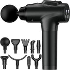 APHERMA Massage Gun, Muscle Massage Gun for Athletes Handheld Electric Deep Tissue Back Massager, Percussion Massage Device for Pain Relief with 30 Speed Levels 9 Heads Black
