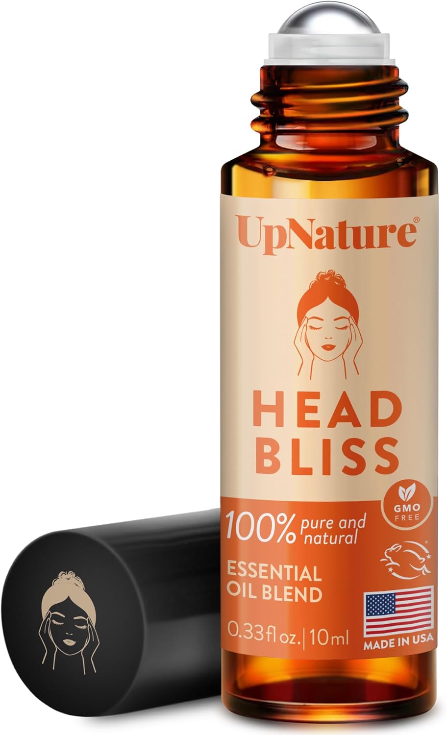 UpNature Head Bliss Essential Oil Roll On Stick - Soothing Migraine Comfort Aromatherapy with Instant Cooling Effect - Nurse Essentials Gifts Roller