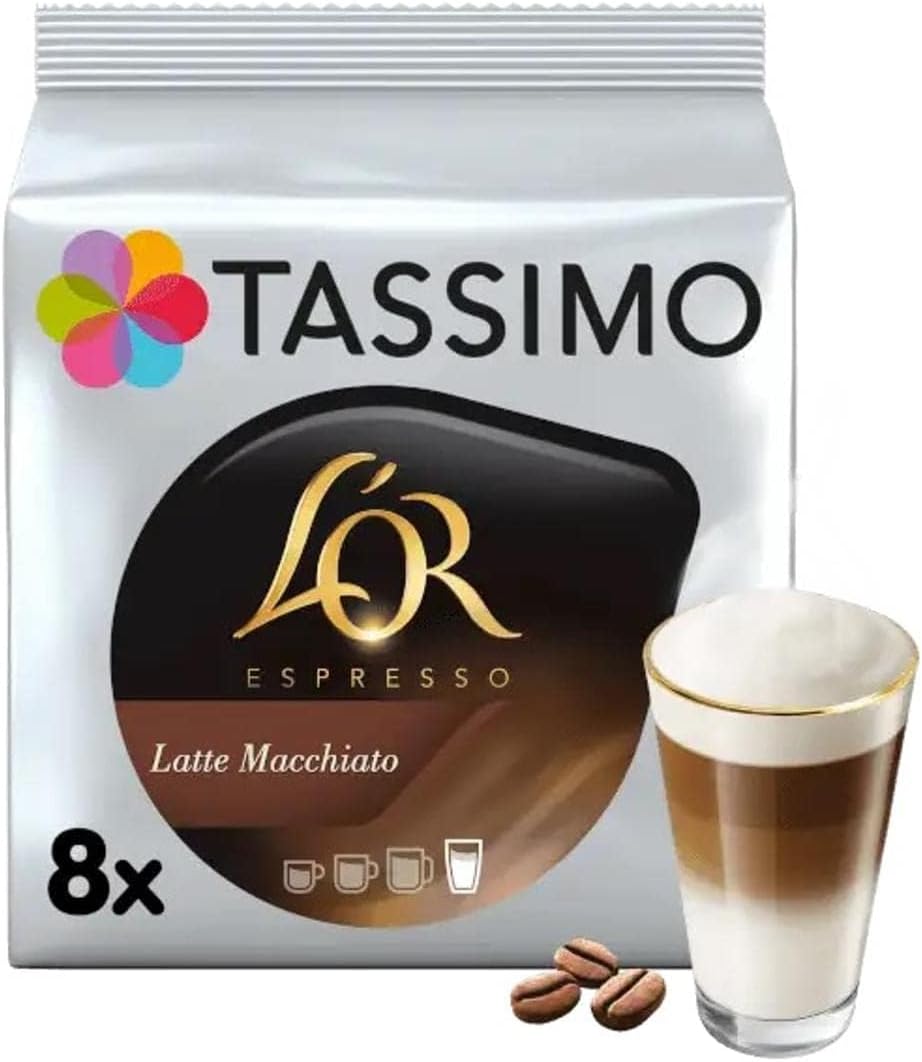 Tassimo L'OR Latte Macchiato Coffee Pods, 8 Servings