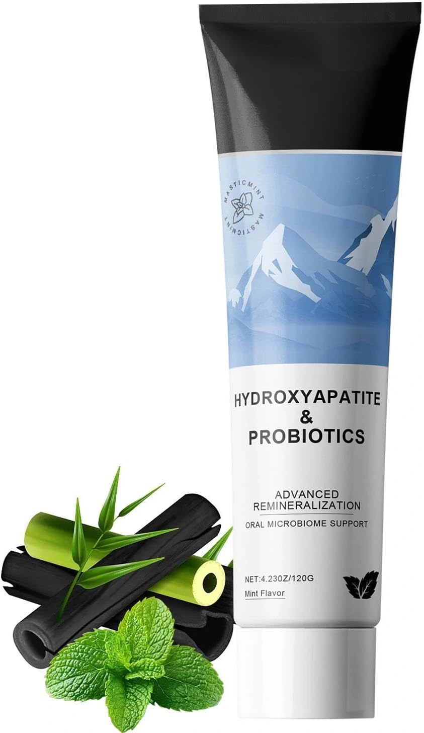 Remineralizing Toothpaste，Hydroxi Fluoride Free Nano Hydroxyapatite Toothpaste for Remineralizing Enamel & Sensitive Relief, SLS-Free, Natural Peppermint, 4.23oz(1pcs)