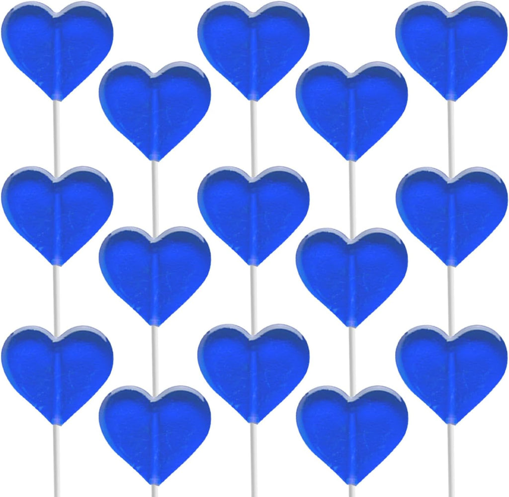 Fruidles Lollipops Mini Heart Shaped 30 Lollipops, Blueberry Flavored Delicious Lollipop, Individually Wrapped, 5g Lollipop