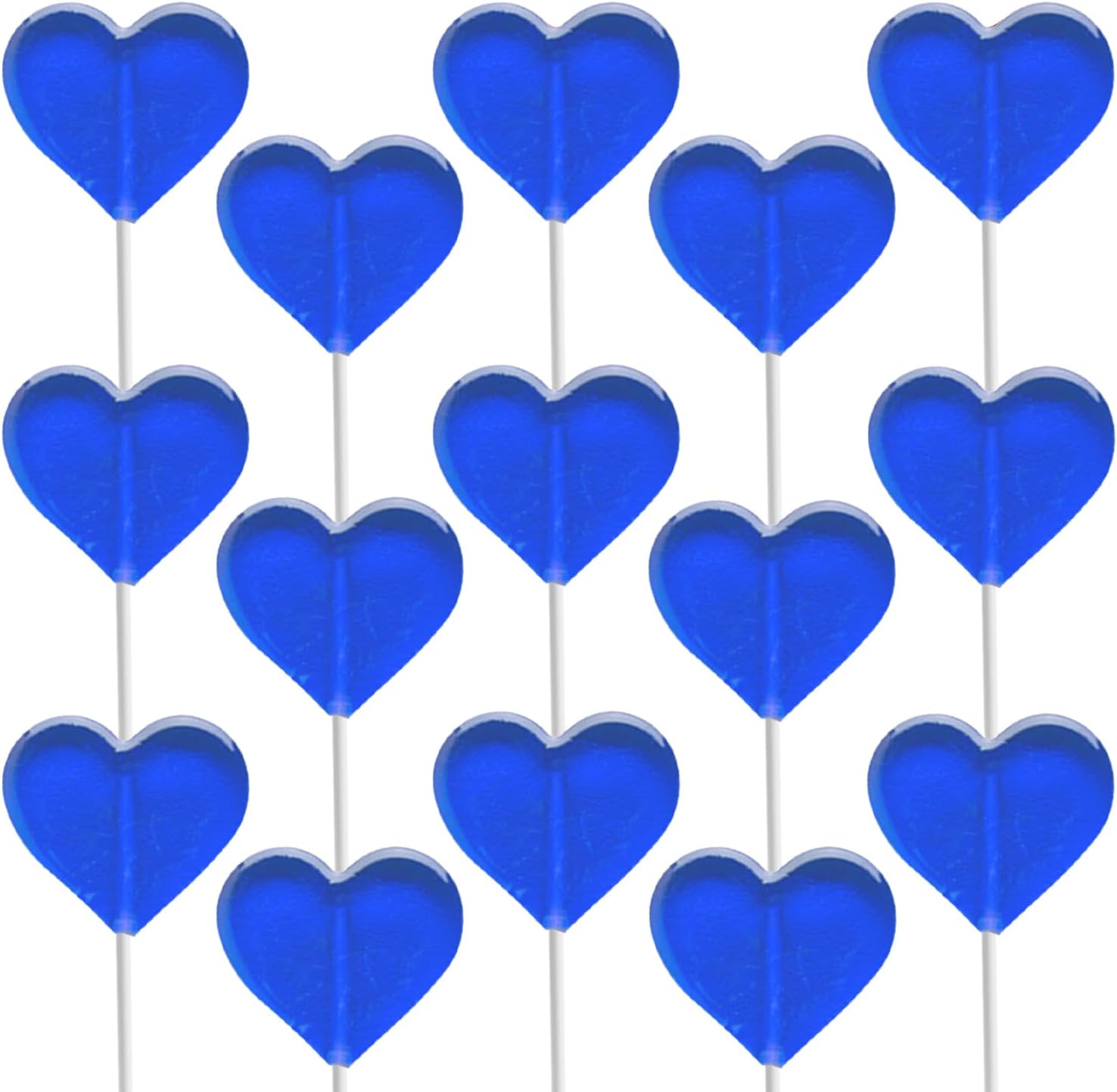 Fruidles Lollipops Mini Heart Shaped 30 Lollipops, Blueberry Flavored Delicious Lollipop, Individually Wrapped, 5g Lollipop