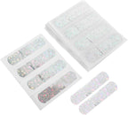 HANABASS 100Pcs Glitter Adhesive Bandages for Wound Care Glitter Band Strips for Skin Protection Breathable and Safe Design for Daily Use and Sharing