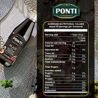 Ponti Glaze with Balsamic Vinegar 17.6oz (500ml) Large - Concentrated Thick Drizzle with Grape Must & Vinegar of Modena Sweet Sour Tangy Flavor - Italian