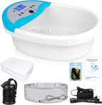 LeCuag Ionic Foot Spa Detox Machine, Ionic Foot Bath for Home Use, Ion Cleanse Negative Foot Machine to Remove Toxin with Heating Belt, Massage Tub, 100 Basin Liners