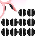 10 Pairs Eyeglass Nose Pads Non-Slip Stick On Glasses Nose Pieces Pad Soft Silicone Glasses Noses Grips for Eyeglass Sunglasses(Black)