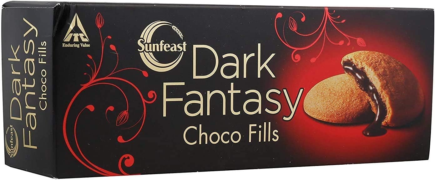 Sunfeast Dark Fantasy Choco Fills Cookie Biscuits, 0.17lb (75g) (Pack Of 10)