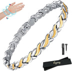Magnetic Bracelets for Women, Titanium Steel Premium Ultra Strength Magnets,Waterproof and Adjustable