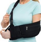 Vive Medical Arm Sling for Shoulder Injury (Left or Right)- Shoulder Immobilizer for Broken Arm, Rotator Cuff, Elbow - Support Brace for Men & Women (Black)