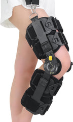 Hinged ROM Knee Brace, Post Op Knee Brace for Recovery Stabilization, ACL, MCL and PCL Injury, Adjustable Medical Orthopedic Support Stabilizer After Surgery, Women and Men,Left and Right Leg