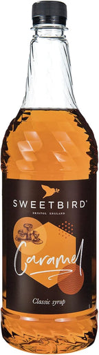Sweetbird Caramel Flavored Sugar Free Syrup – 1 Liter (Vegan, GMO Free, All Natural)