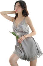 GRAYDREAM Sexy Lingerie Sexy Halterneck Pajamas, Lace Temptation, Sexy Lingerie, Short Skirt Set, Women's Home Pajamas Set