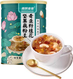 Lotus Root Powder Soup Mix, Instant Chinese Asian Cuisine, Instant Breakfast，Chia Seeds, Osmanthus, Nuts，Chinese Cereal