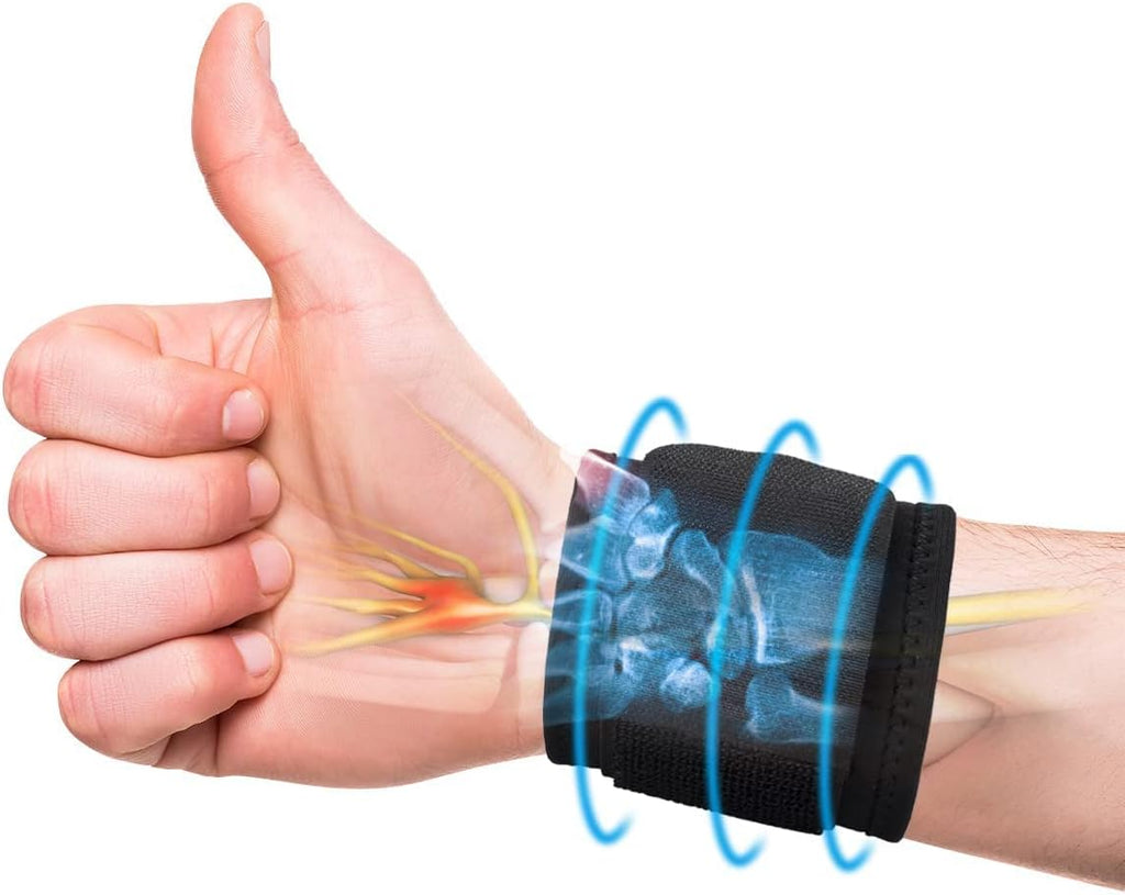Wrist Brace Carpal Tunnel - [2 PACK New Upgrade- Material & Extended wristband] Adjustable Wrist Support for Arthritis and Tendinitis Pain Relief - Hand Wrist Wraps Compression Strap for Working Out Sport Weightlifting