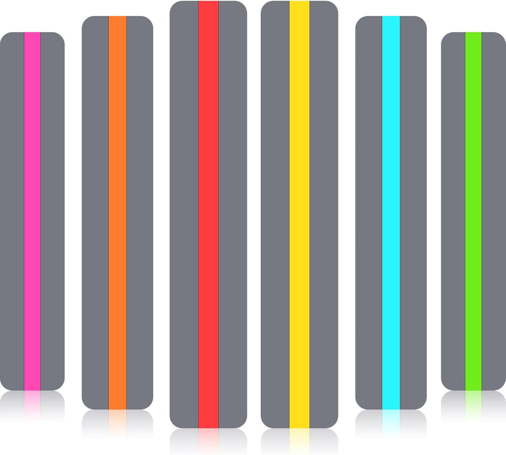 Zonon Guided Reading Strips Highlight Strips Colored Overlay Highlight Bookmarks Help with Dyslexia for Crystal Children and Teacher Supply Assistant (72 Pieces)