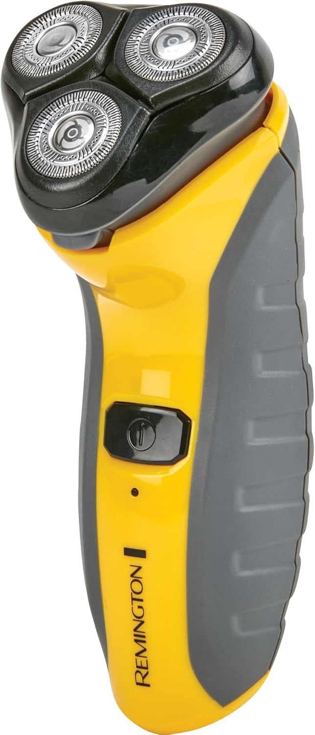 Remington Virtually Indestructible Rotary Shaver 5100, Electric Razor for Men, 100% Waterproof Design, Yellow