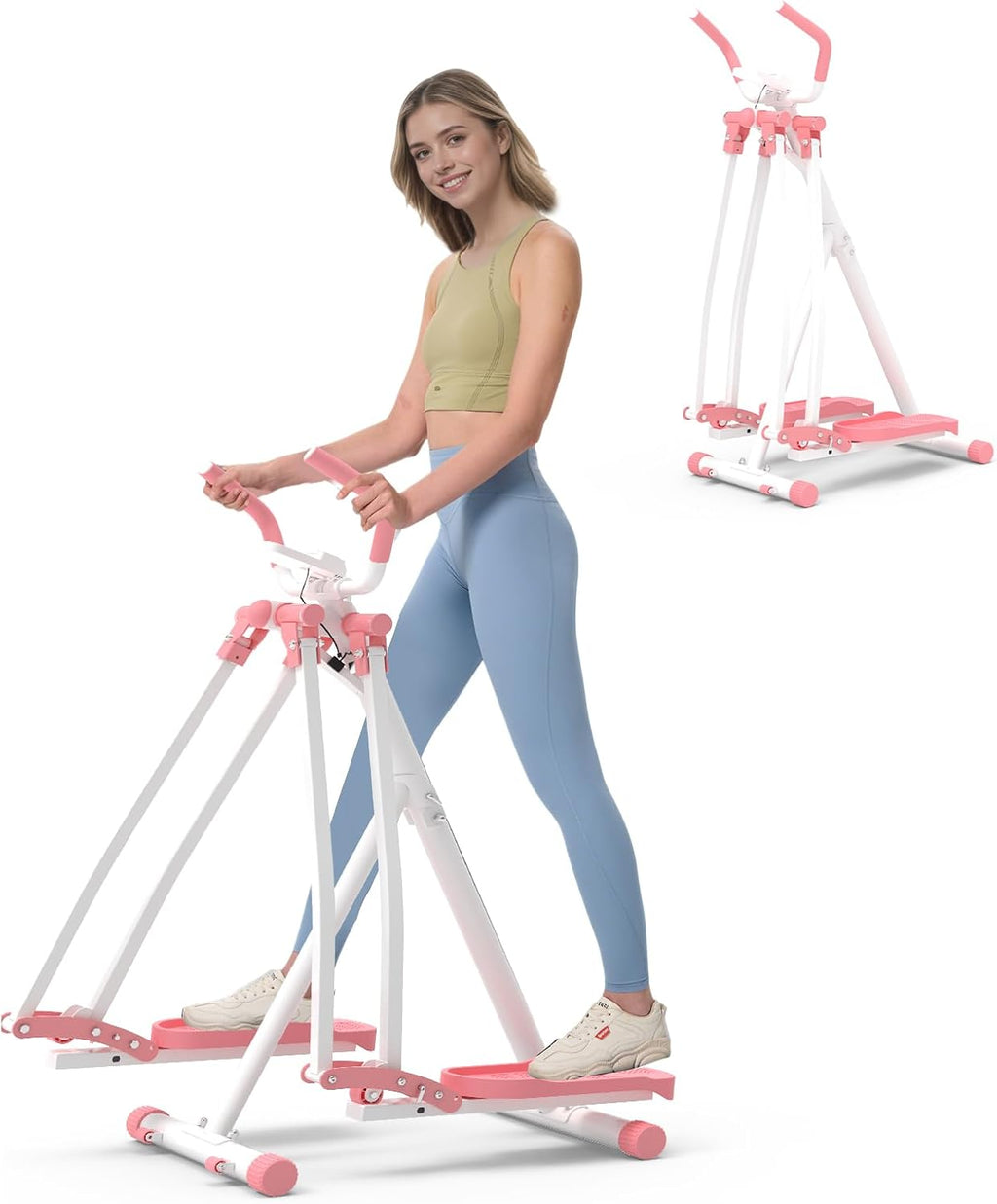 HOTWAVE Space Walker Exercise Machine - Air Walker Elliptical Trainer for Home Use, with Foldable Design for an Aerobic Stepper and Cross Trainer Glider Exercise Machine for Men and Women