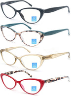 MODFANS Blue Light Reading Glasses for Women 2.25 Ladies Readers Spring Hinges,Anti Glare UV Eyestrain,Computer Eyeglasses Women