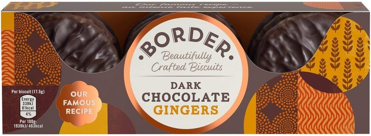 Border Dark Chocolate Ginger Crunch 150g X 4 Pack