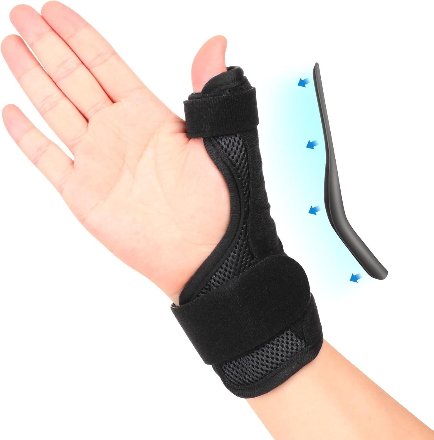 Cozyhealth Thumb Brace for Men and Women, CMC Joint Thumb Spica Splint for Pain Relief, Tendonitis, Thumb Wrist Stabilization Support for Right or Left Hand (A-Black)
