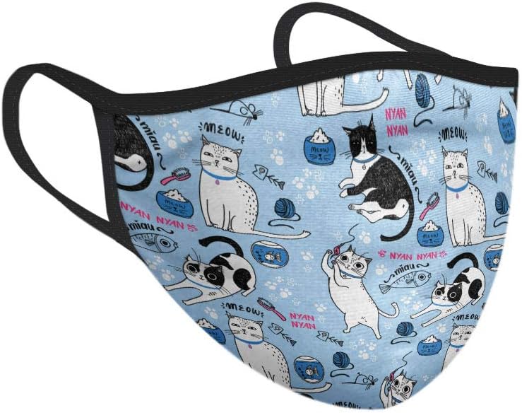 WIRESTER Unisex Cloth Face Mask Washable and Reusable, 2 Layer Fabric Face Cover Fashionable Design