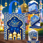 Eid Gift Bag with Handles Reusable Mubarak Treat Bag Non Woven Tote Bags for Ramadan Eid