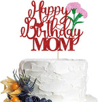 Happy Birthday MOM Cake Topper, Mother's Day Party Decorations,Mother's/Women's Birthday Party Decorations Supplies ((MOM-7)