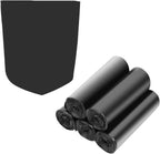 4-6 Gallon Recycled Trash Bags Biodegradable Trash Bags Compostable Garbage bags Recycling bags Degradable Waste basket Liners Bags for Bathroom Kitchen Bedroom Living Room Office (Black, 100 Counts)
