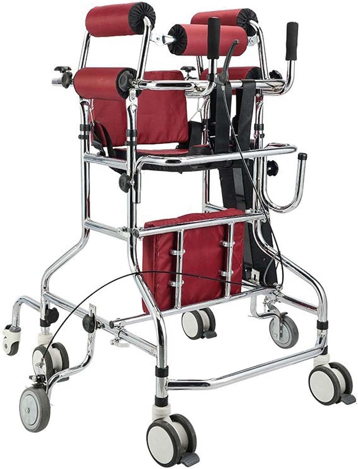 8 Wheels Walkers for Seniors, Height Adjustable Aluminum Walkers, Anti-Backward Size Aldult Walker, Lightweight Mobility Aid, Supports up to 350lbs, for Elderly Handicapped Disabled