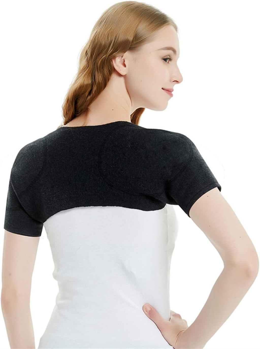 Shoulder Support Brace Warm Shoulder Protection Elastic Wool Shoulder Pad Stability Brace Adjustable Shoulder Warp Sleeve Protector for Pain Relief Injury Recovery Compression Arthritis Chronic Unisex