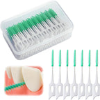 Ndzefan160PCS Portable Soft Silica Gel Toothpick Dental Floss Picks Soft Original Suitable for Oral Care of Adults and Childrens,Toothpick Brushes Teeth Cleaning Tool (Green)