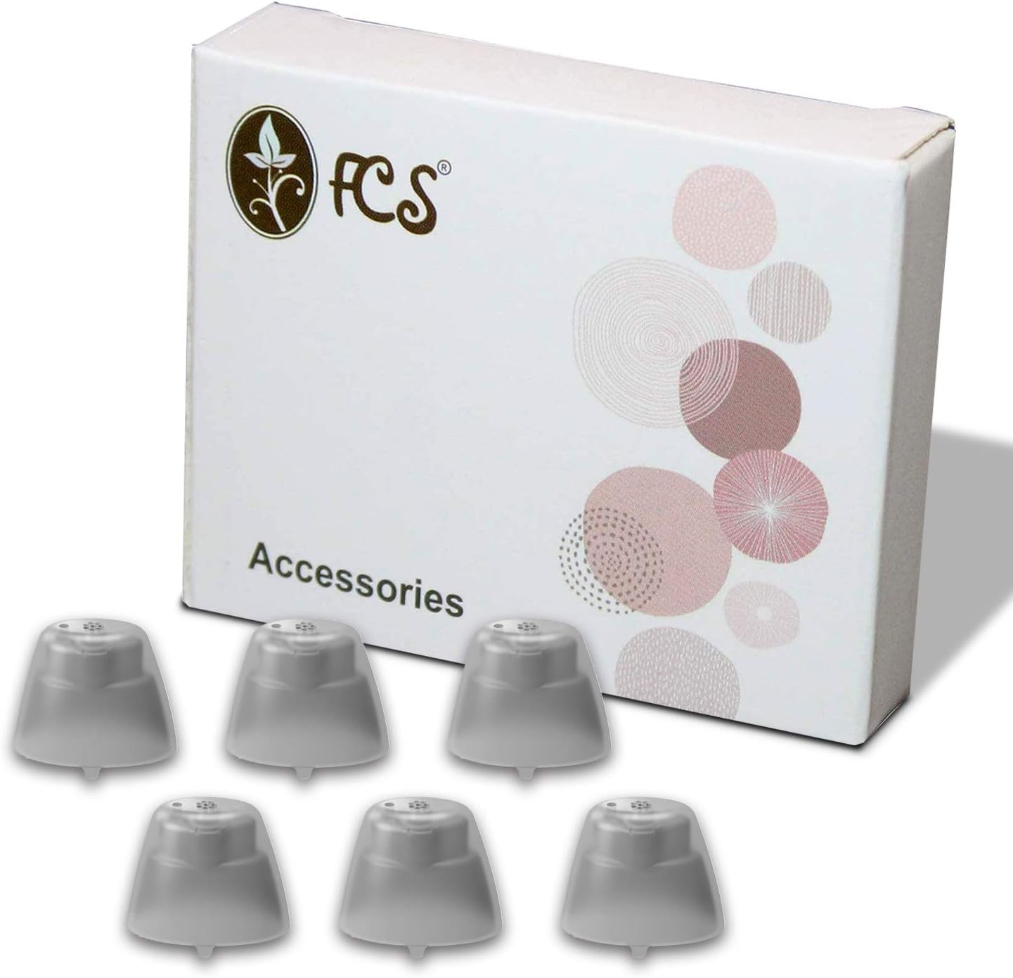 FCS Pack of 6 Click Sleeve for Siemens Signia Lotus Prompt Click-CIC (Closed-Large).