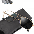 Men Photochromic Bifocal Reading Glasses Aviator Sunglasses Stylish Large Frame Readers Progressive Presbyopic Glasses