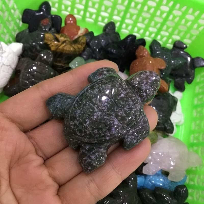 Crystal Stone Natural Mineral Crystal Tortoise Carvings Stone Figurine Presents