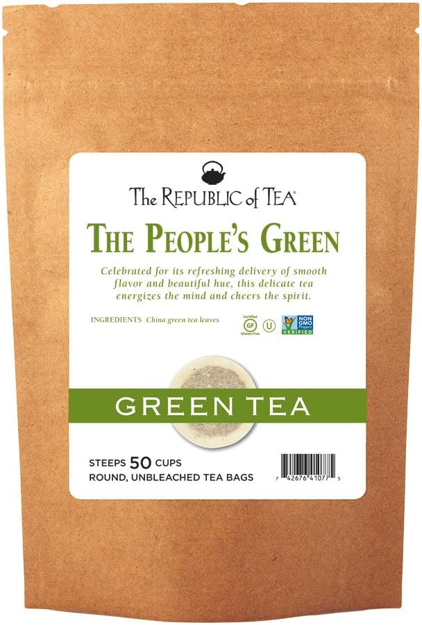 The Republic of Tea The People's Green Tea, 50 Tea Bags (Refill Bag)