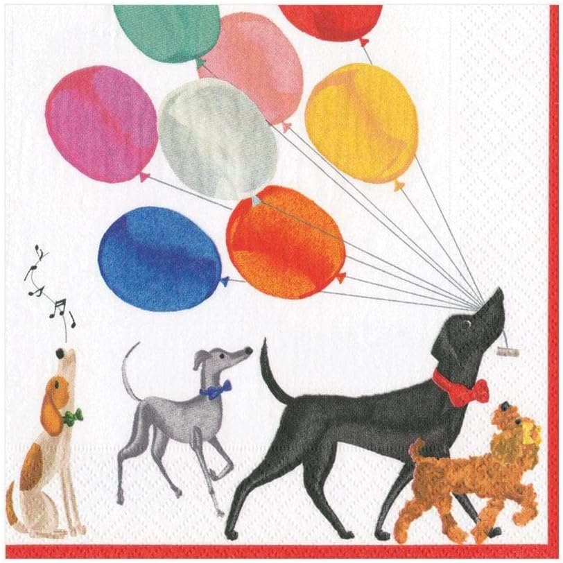 Caspari Charlee's Parade Paper Luncheon Napkins - Two Packs of 20
