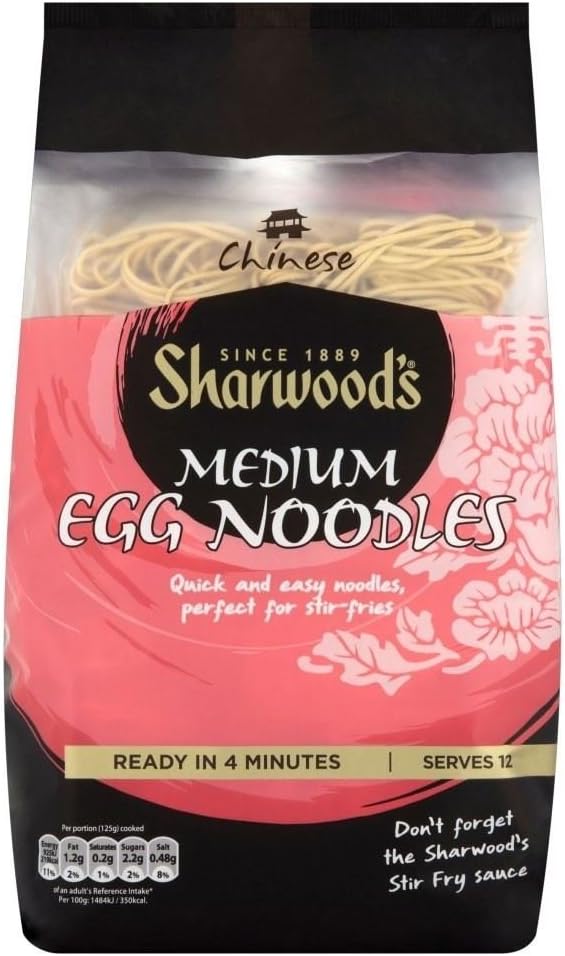 Sharwood's Medium Egg Noodles (2x375g) - Pack of 2