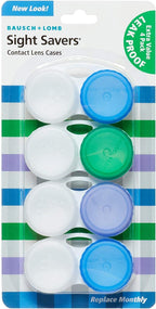 Bausch & Lomb Sight Savers Leak Proof Contact Lens Cases, 4 Count, Pack of 1