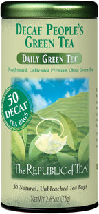 The Republic of Tea - Decaf The Peoples Green Tea, 50 Tea Bags, Tin | Gourmet Tea | Decaffeinated