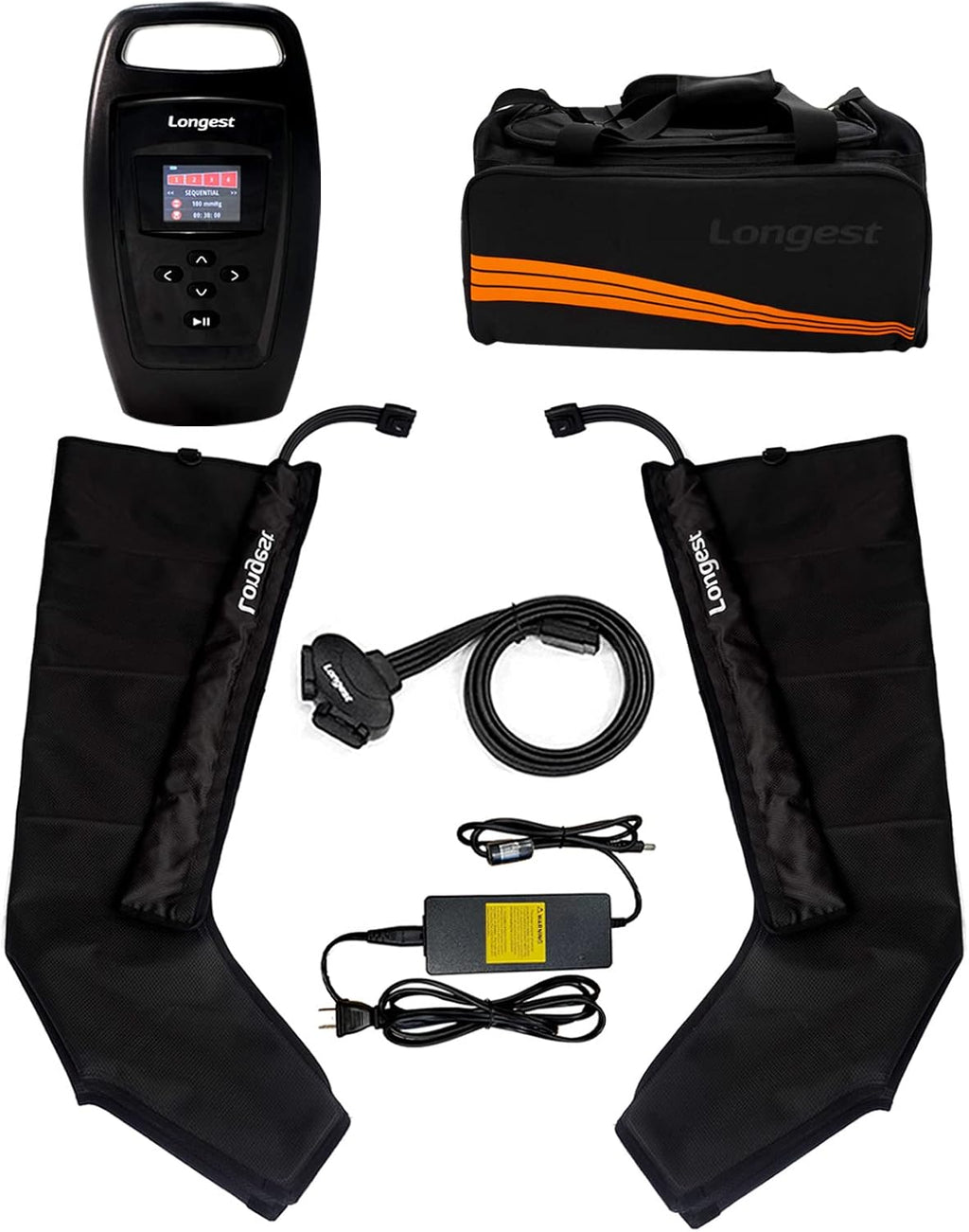 LONGEST Lymphedema Pumps Legs Foot Compression Therapy Lymphatic Drainage Massager Air Compression Boots Leg Recovery System for Swelling, Circulation & Pain Small