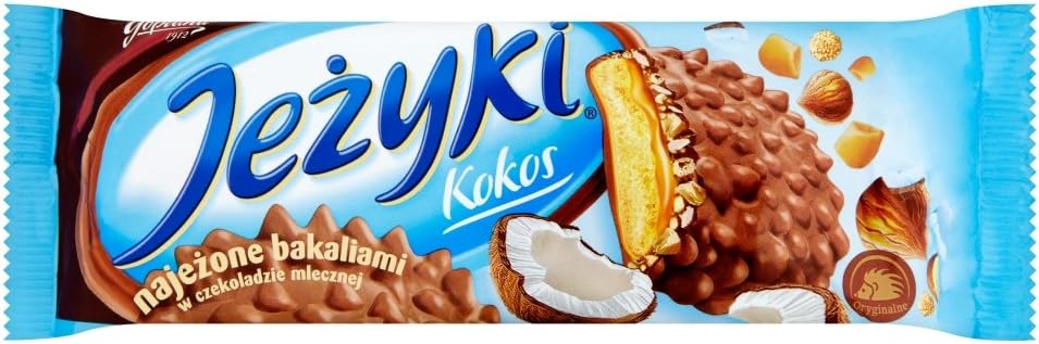 Jutrzenka Chocolate Cookies with Coconut and Hazelnuts (140g / 4.9 Oz)