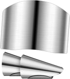 Homoyoyo 3pcs Stainless Steel Finger Guards Finger Covers for Kitchen Cutting Protection Reusable Chopping Tools for Cooking Safety