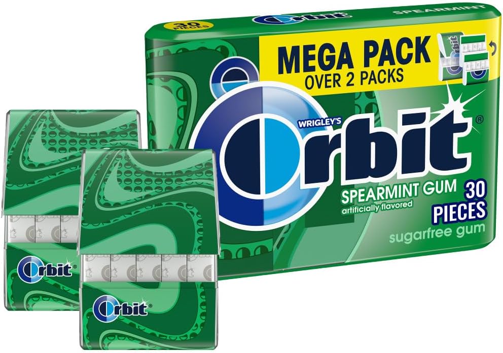 ORBIT Spearmint Sugar Free Chewing Gum Graduation and Prom Night Essential Grad Gift, 30 Piece Pack
