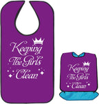 CREATCABIN Classic Check Adult Bibs for Elderly Waterproof Washable Bib