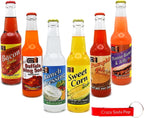 Generic Lester's Fixins Soda | 6 Pack of Unique, Weird, and Unusual Flavors of Food Soda Pop with Real Cane Sugar | 12 oz Glass Bottles in a Mixed 6 Pack Sampler with Crazy Soda Pop Bottle Opener