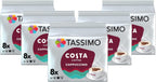 TASSIMO Costa Cappuccino 16 discs, 8 servings (Pack of 5, Total 80 discs, 40 servings)