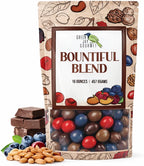 Green Jay Gourmet Chocolate Fruit & Nut Mix - Handmade & Fresh Milk Chocolate Covered Nuts, Cherries, and Blueberries - Great Gift for Chocolate Lovers - 16 Ounce Resealable Bag