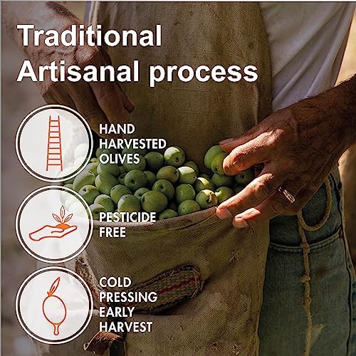 Zahara Extra Virgin Olive Oil from Italy | Sicilian Pure EVOO | Premium Early Harvest Cold Pressed Polyphenol Rich | Multiple Award Winner from Oleificio Guccione | 16.9 fl oz (500ml) Bottle With Beautiful Gift Box
