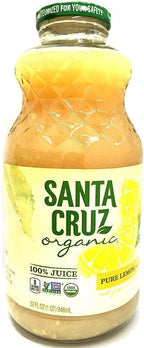 Santa Cruz Organic 100% Juice Lemon, 32 oz (Pack of 6)