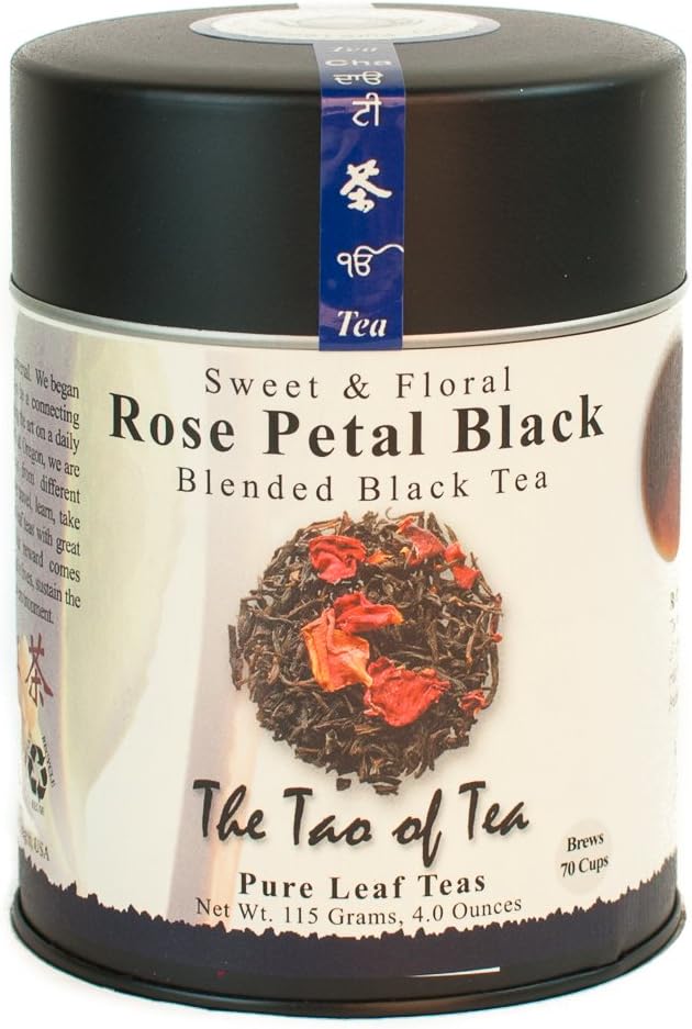 The Tao of Tea Rose Petal Black Tea, Loose Leaf, 4 Oz